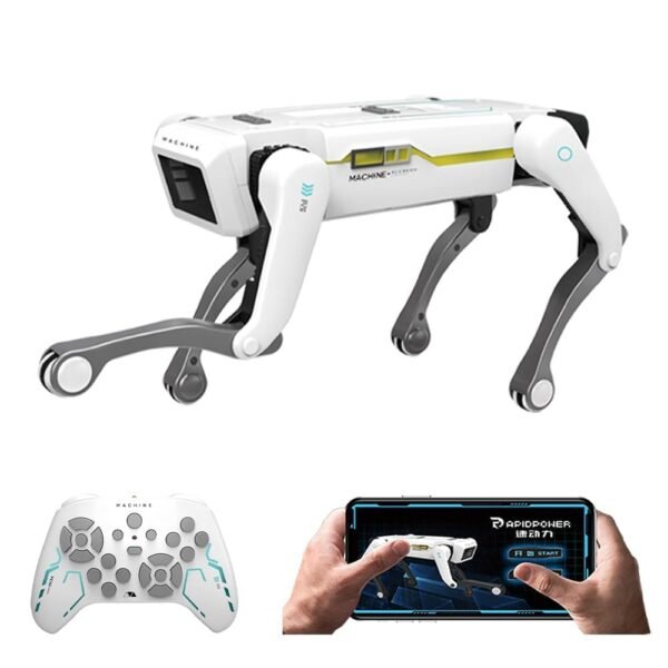 SKYBUCKET Smart AI Robot Puppy Toy, App & Remote Controlled Electronic Pet with Voice Interaction, Programmable Actions, Dancing Kungfu Robot Dog for Kids