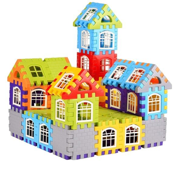 BK Creative Building Block Set - Educational Learning Toy for Kids 3-8 - My Happy House Home Blocks - 60+ Pieces