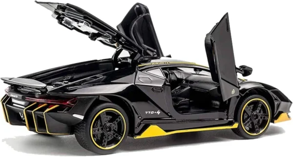 Rk Toys Die Cast Collection Metal Lamborghini Centenario Lp 770-4 Model Car, Pack of 1, Black Scale Model 1:32 Music and Light