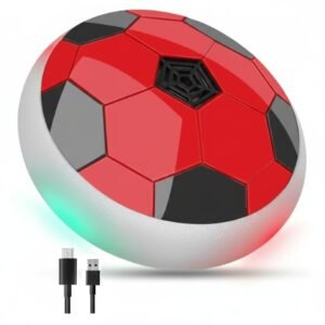 Rechargeable Hover Football for Kids with LED Lights | Indoor Floating Air Soccer Toy with Soft Foam Bumper | Electronic Hover Ball Game for Boys and Girls